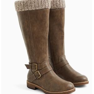 Torrid sweater trim boots